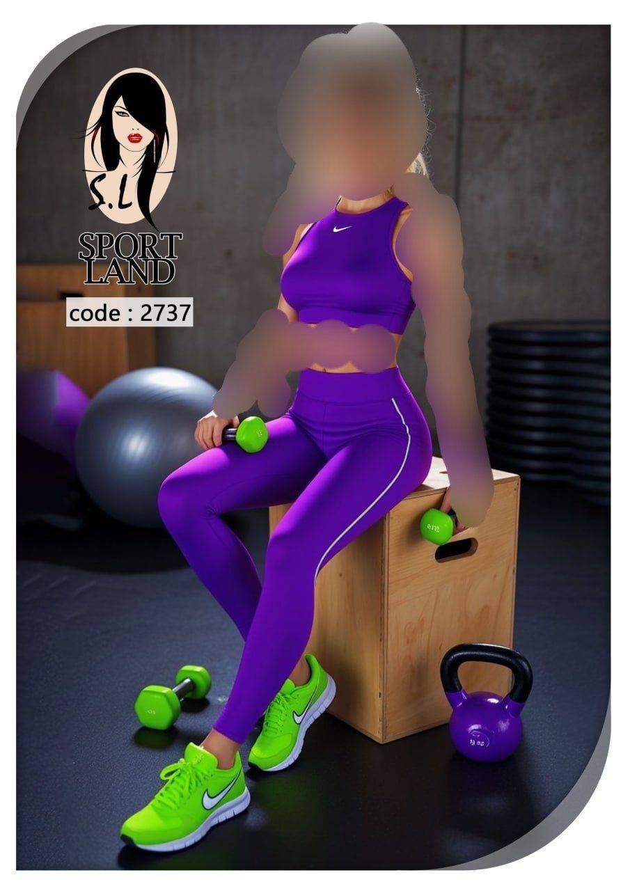 ست ورزشی زنانه تاپ و شلوار کاپدار کد ۰۵۲۷۷۳